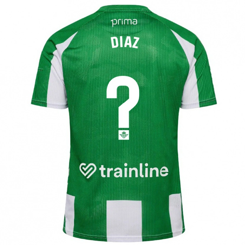 Danxen Kinder Ismael Díaz #0 Grün Weiß Heimtrikot Trikot 2025/26 T-Shirt Österreich