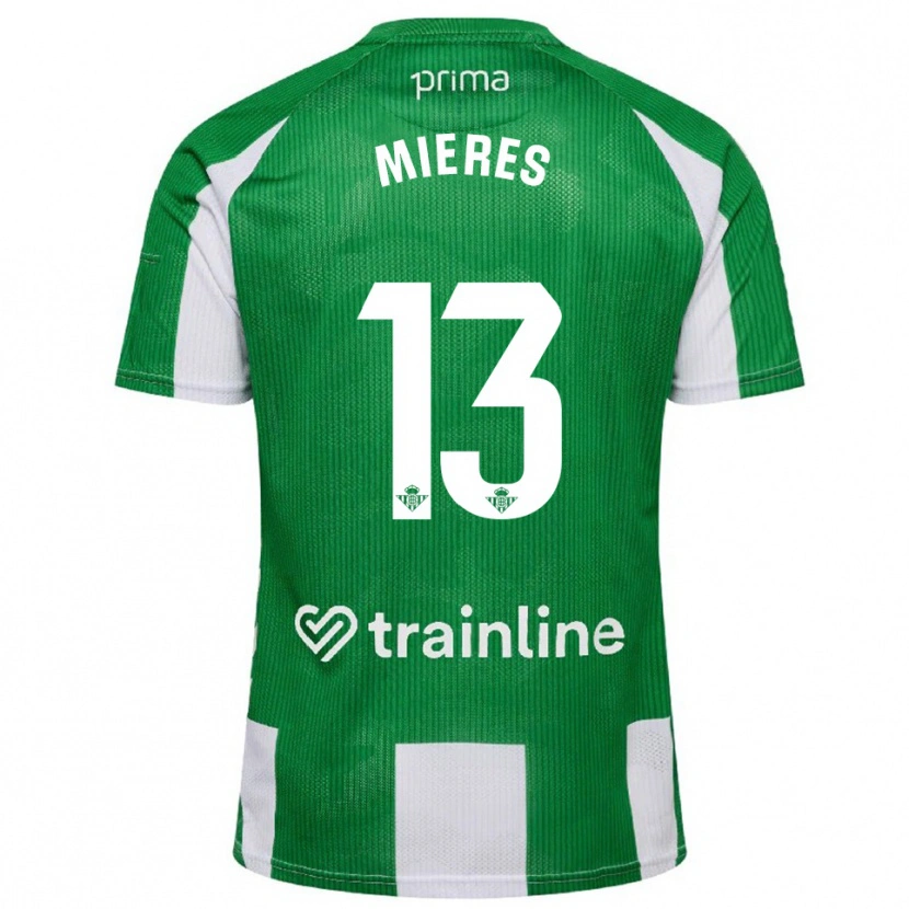 Danxen Kinder Malena Mieres García #13 Grün Weiß Heimtrikot Trikot 2025/26 T-Shirt Österreich