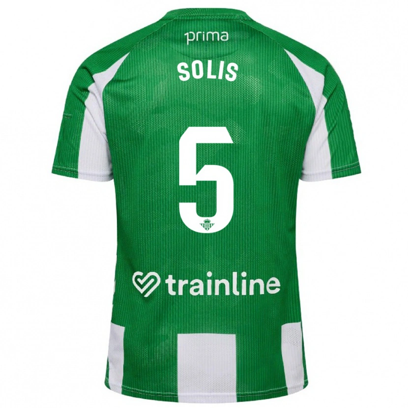 Danxen Kinder Marcos Solís #5 Grün Weiß Heimtrikot Trikot 2025/26 T-Shirt Österreich