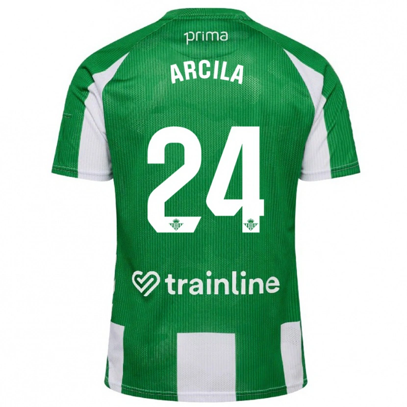 Danxen Kinder Jhon Arcila #24 Grün Weiß Heimtrikot Trikot 2025/26 T-Shirt Österreich
