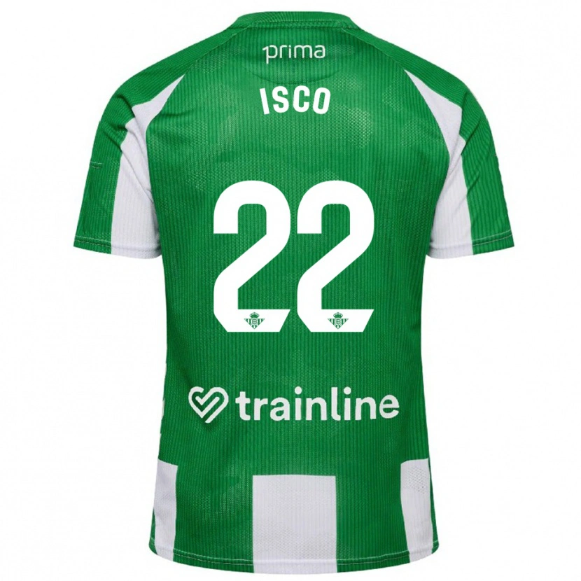 Danxen Kinder Isco #22 Grün Weiß Heimtrikot Trikot 2025/26 T-Shirt Österreich
