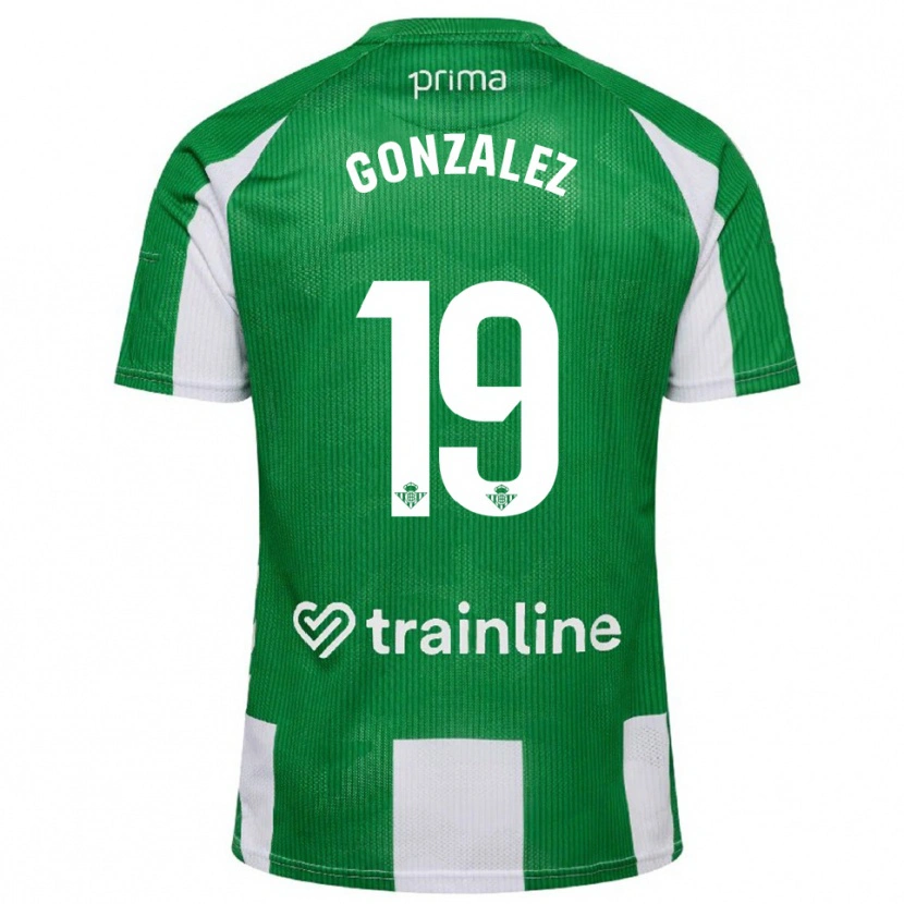 Danxen Kinder Juan González #19 Grün Weiß Heimtrikot Trikot 2025/26 T-Shirt Österreich