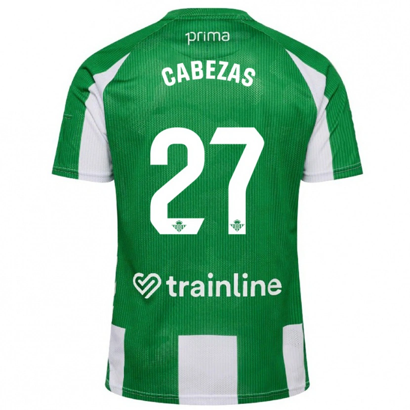 Danxen Kinder Ángela Cabezas #27 Grün Weiß Heimtrikot Trikot 2025/26 T-Shirt Österreich