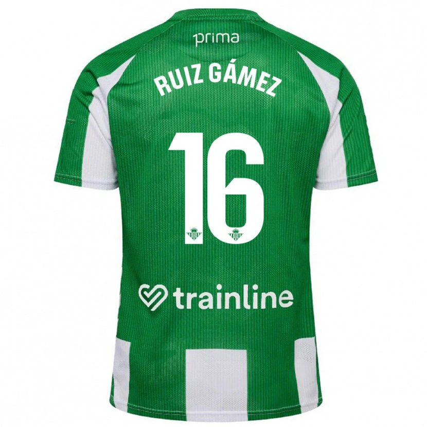 Danxen Kinder María Ruiz Gámez #16 Grün Weiß Heimtrikot Trikot 2025/26 T-Shirt Österreich