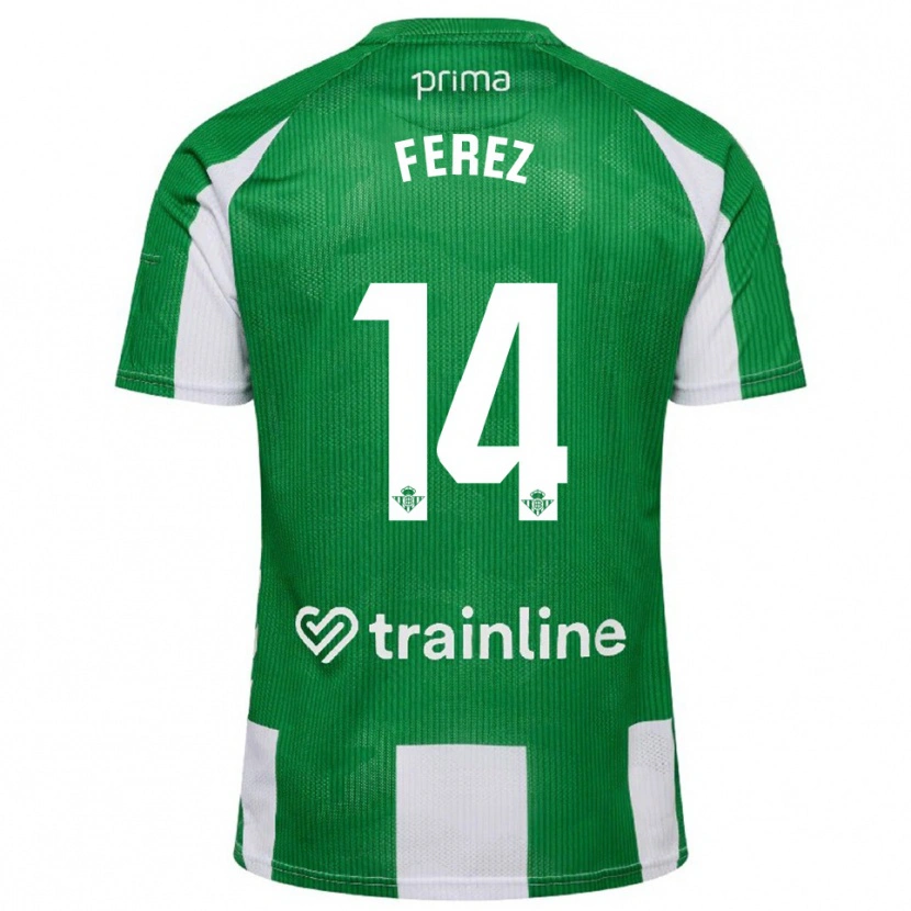 Danxen Kinder Carolina Férez #14 Grün Weiß Heimtrikot Trikot 2025/26 T-Shirt Österreich