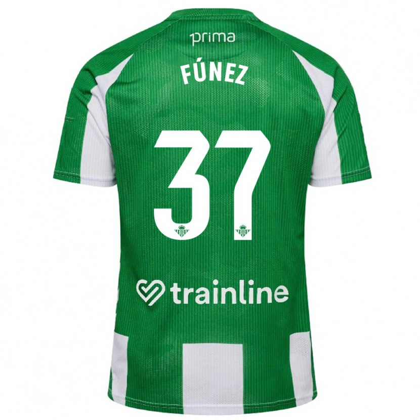 Danxen Kinder Rica Fúnez #37 Grün Weiß Heimtrikot Trikot 2025/26 T-Shirt Österreich