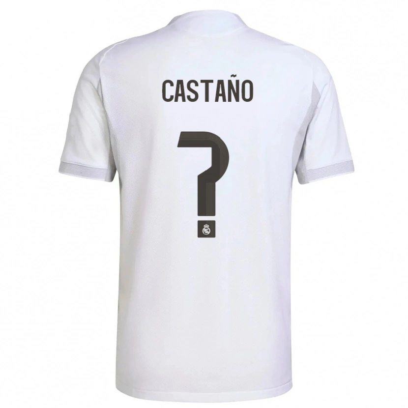 Danxen Kinder Alejandro Castaño #0 Weiß Gelb Heimtrikot Trikot 2025/26 T-Shirt Österreich