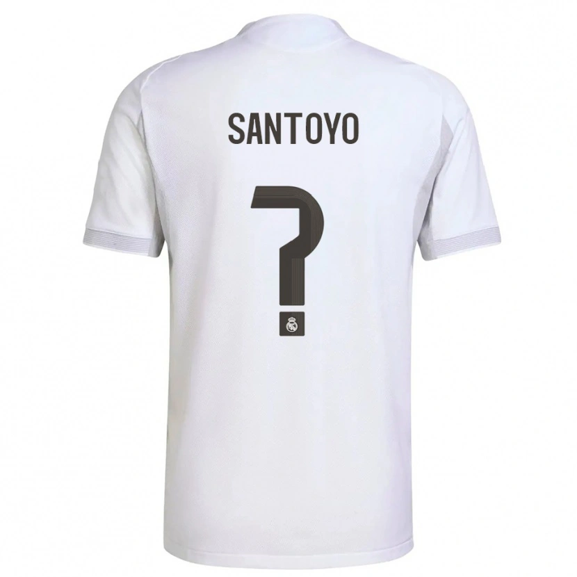 Danxen Kinder Asier Santoyo #0 Weiß Gelb Heimtrikot Trikot 2025/26 T-Shirt Österreich
