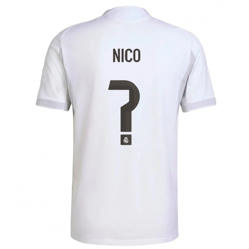 Danxen Kinder Nico Sánchez #0 Weiß Gelb Heimtrikot Trikot 2025/26 T-Shirt Österreich