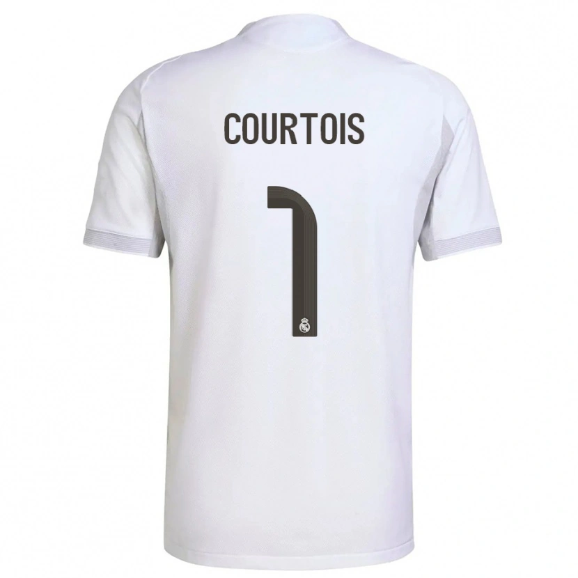 Danxen Kinder Thibaut Courtois #1 Weiß Gelb Heimtrikot Trikot 2025/26 T-Shirt Österreich