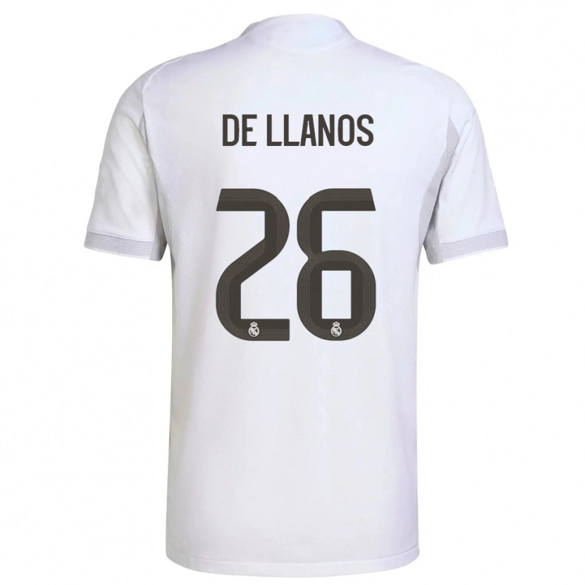 Danxen Kinder Hugo De Llanos #26 Weiß Gelb Heimtrikot Trikot 2025/26 T-Shirt Österreich
