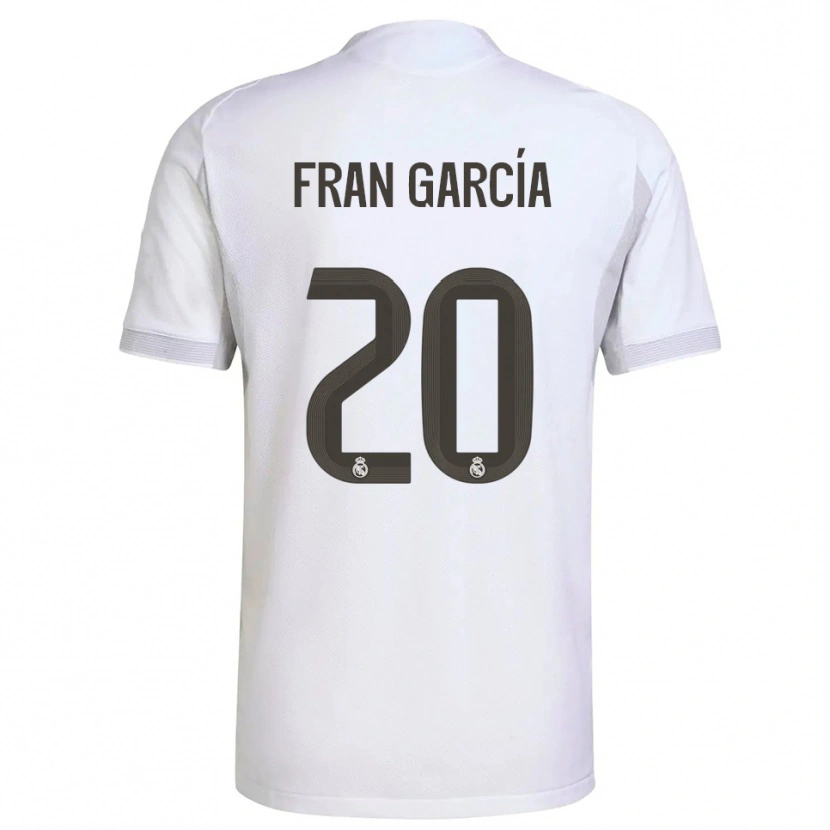 Danxen Kinder Fran García #20 Weiß Gelb Heimtrikot Trikot 2025/26 T-Shirt Österreich