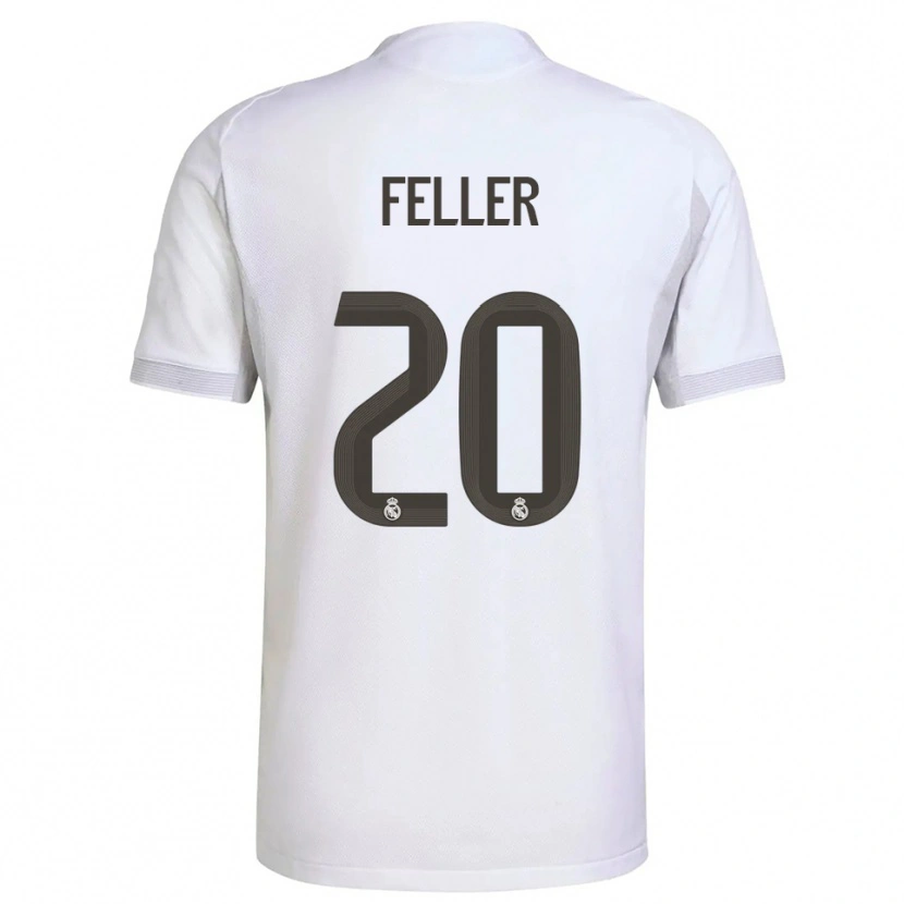 Danxen Kinder Naomie Feller #20 Weiß Gelb Heimtrikot Trikot 2025/26 T-Shirt Österreich