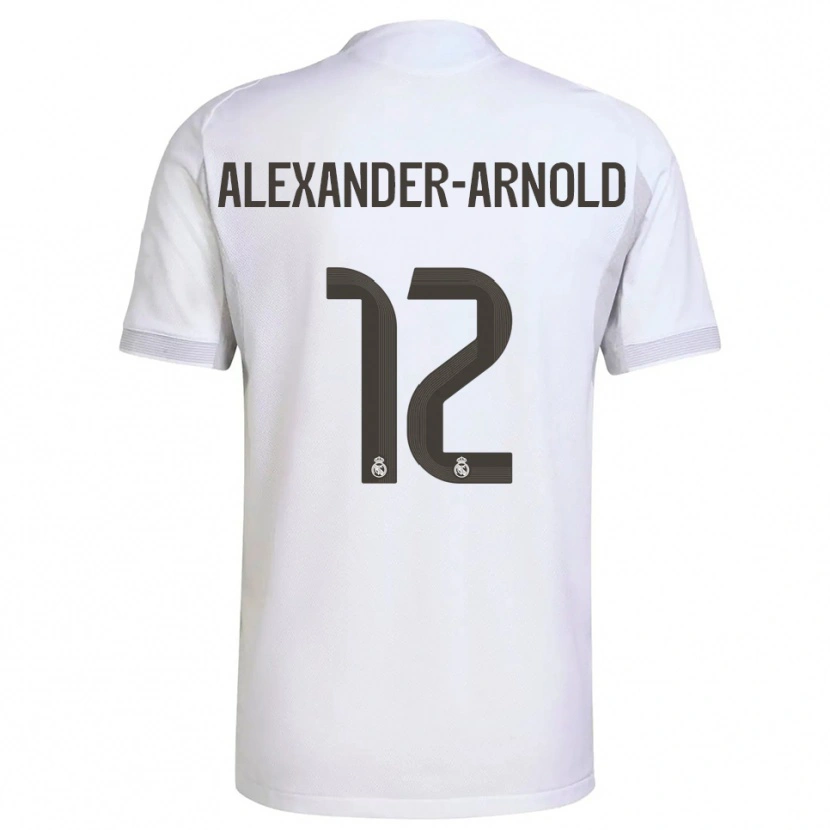 Danxen Kinder Trent Alexander-Arnold #12 Weiß Gelb Heimtrikot Trikot 2025/26 T-Shirt Österreich