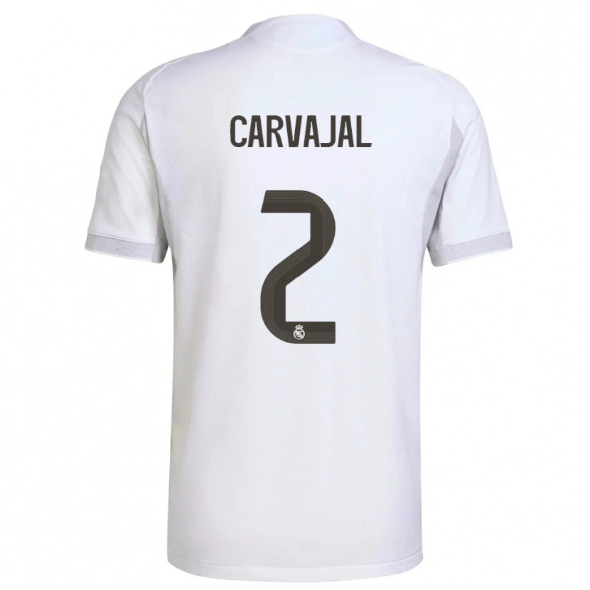 Danxen Kinder Daniel Carvajal #2 Weiß Gelb Heimtrikot Trikot 2025/26 T-Shirt Österreich