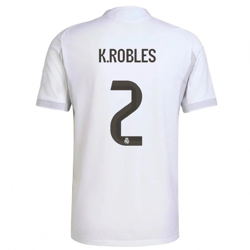 Danxen Kinder Kenti Robles #2 Weiß Gelb Heimtrikot Trikot 2025/26 T-Shirt Österreich