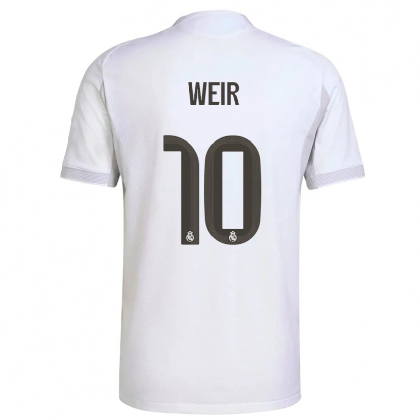 Danxen Kinder Caroline Weir #10 Weiß Gelb Heimtrikot Trikot 2025/26 T-Shirt Österreich