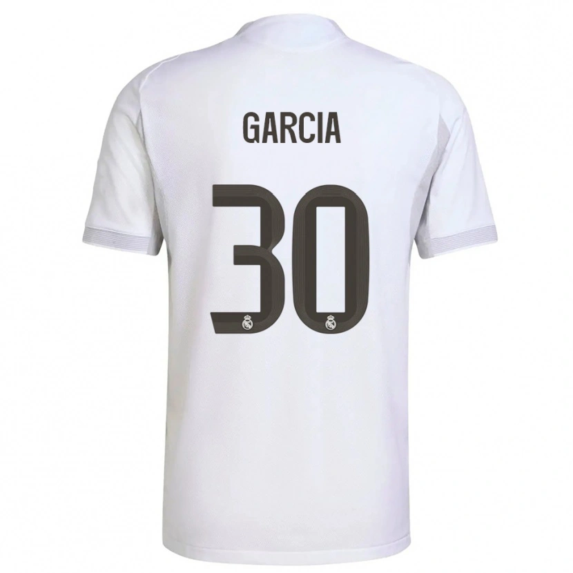 Danxen Kinder Gonzalo García #30 Weiß Gelb Heimtrikot Trikot 2025/26 T-Shirt Österreich