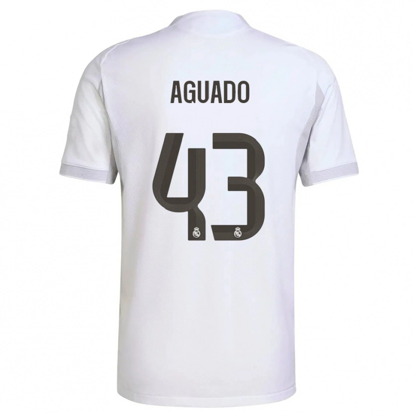 Danxen Kinder Diego Aguado #43 Weiß Gelb Heimtrikot Trikot 2025/26 T-Shirt Österreich