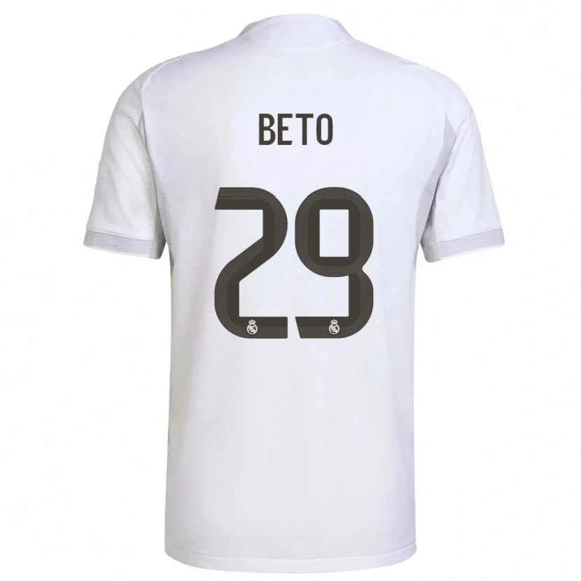 Danxen Kinder Beto Martínez #29 Weiß Gelb Heimtrikot Trikot 2025/26 T-Shirt Österreich