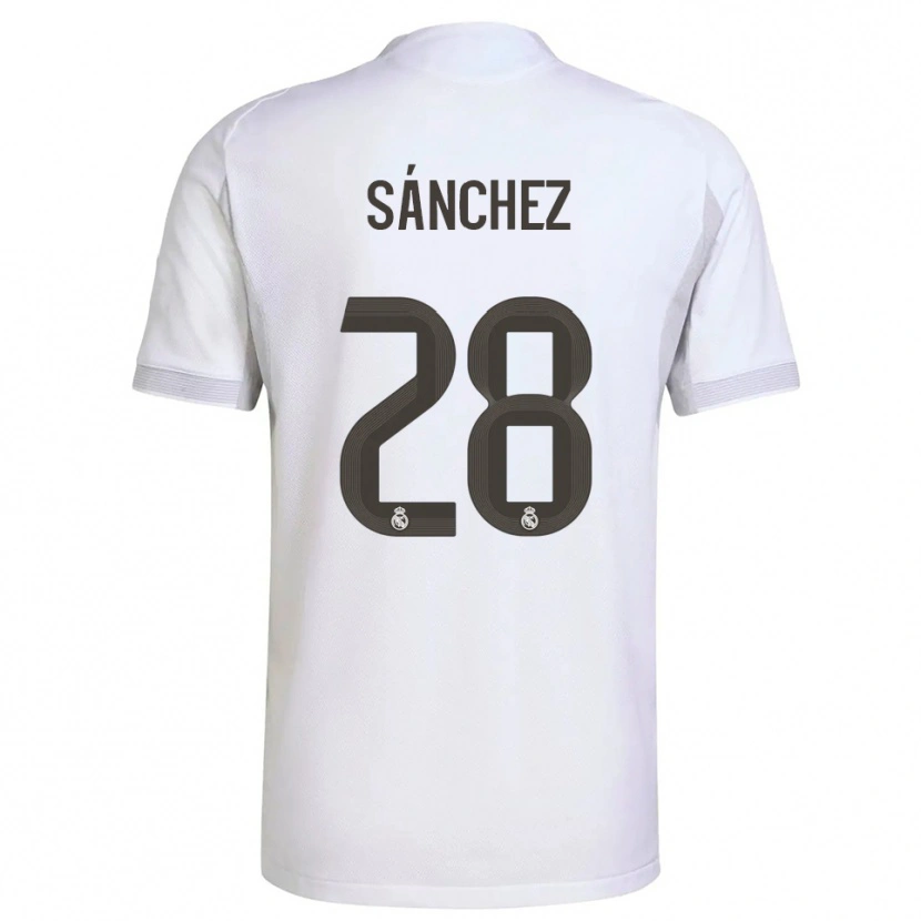 Danxen Kinder Álex Sánchez #28 Weiß Gelb Heimtrikot Trikot 2025/26 T-Shirt Österreich