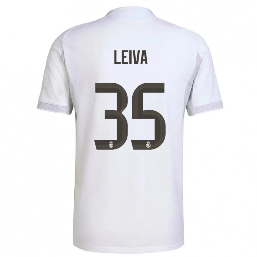 Danxen Kinder Álvaro Leiva #35 Weiß Gelb Heimtrikot Trikot 2025/26 T-Shirt Österreich