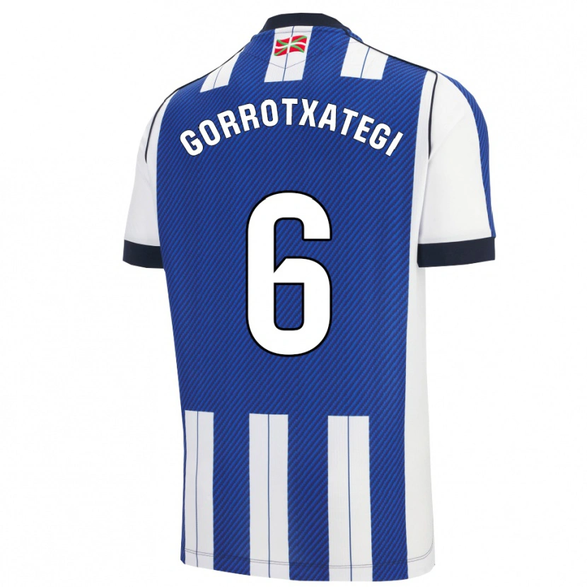Danxen Kinder Jon Gorrotxategi #6 Blau Weiß Heimtrikot Trikot 2025/26 T-Shirt Österreich