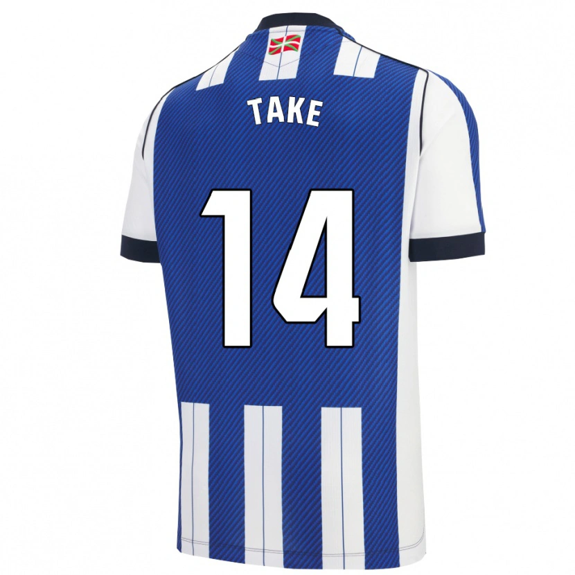 Danxen Kinder Takefusa Kubo #14 Blau Weiß Heimtrikot Trikot 2025/26 T-Shirt Österreich
