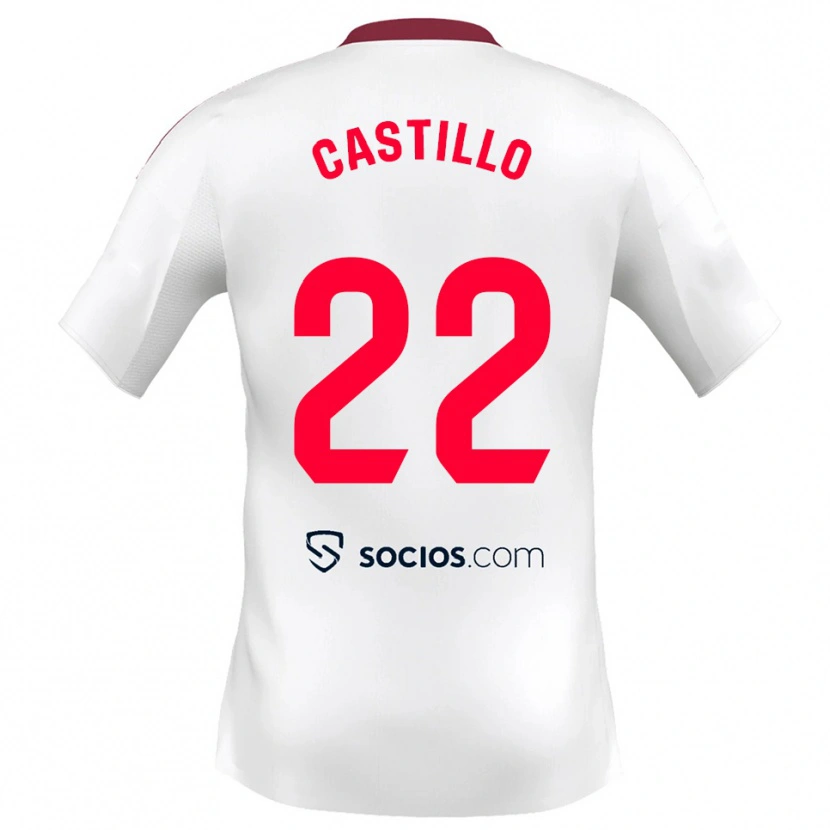 Danxen Kinder José Castillo #22 Weiß Rot Heimtrikot Trikot 2025/26 T-Shirt Österreich