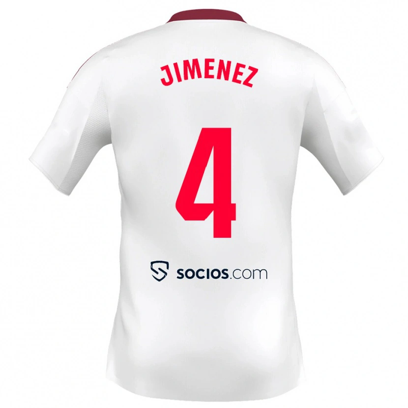 Danxen Kinder Diego Jiménez #4 Weiß Rot Heimtrikot Trikot 2025/26 T-Shirt Österreich