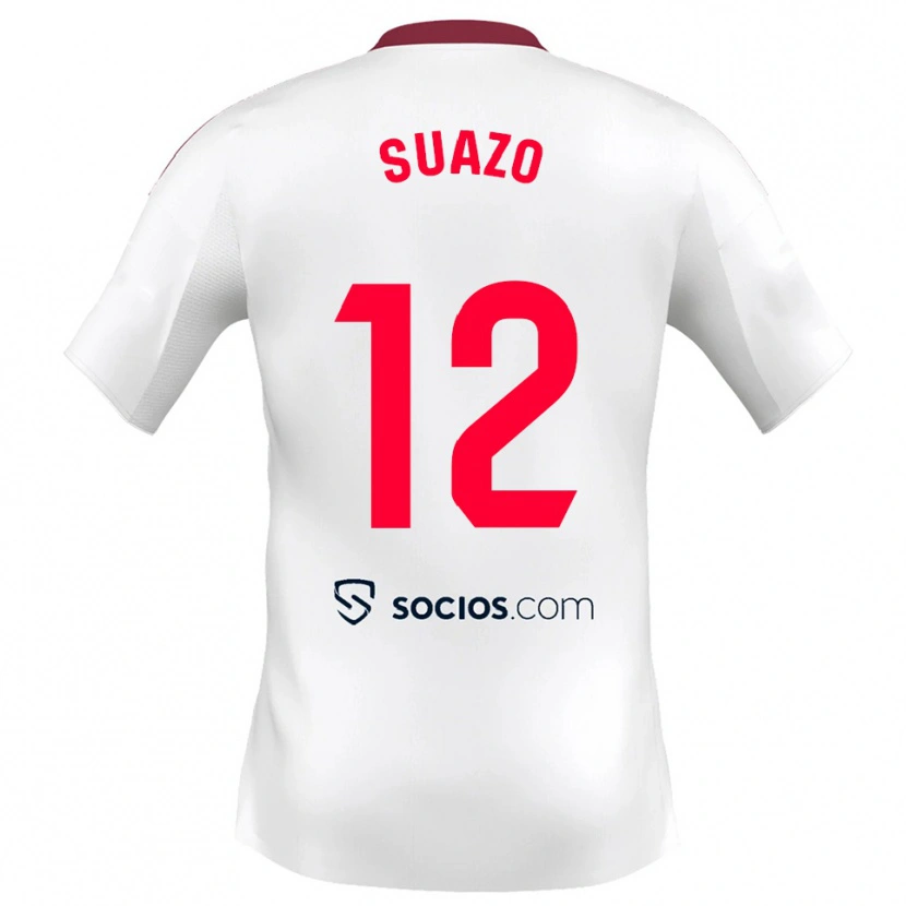 Danxen Kinder Gabriel Suazo #12 Weiß Rot Heimtrikot Trikot 2025/26 T-Shirt Österreich