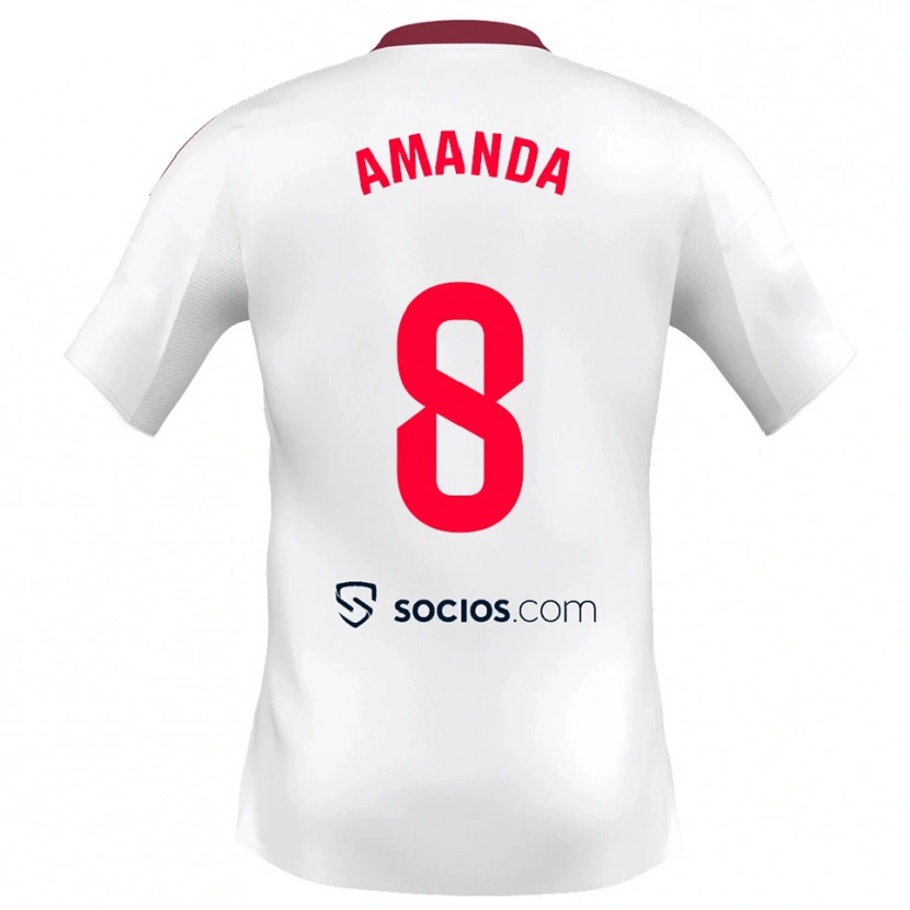 Danxen Kinder Amanda Sampedro Bustos #8 Weiß Rot Heimtrikot Trikot 2025/26 T-Shirt Österreich