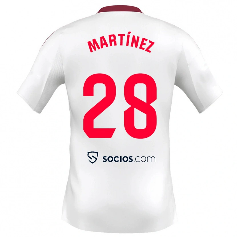Danxen Kinder Hugo Martínez #28 Weiß Rot Heimtrikot Trikot 2025/26 T-Shirt Österreich