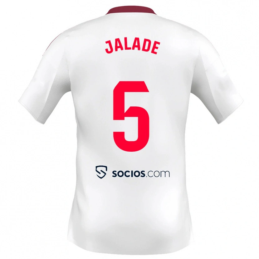 Danxen Kinder Robert Jalade #5 Weiß Rot Heimtrikot Trikot 2025/26 T-Shirt Österreich