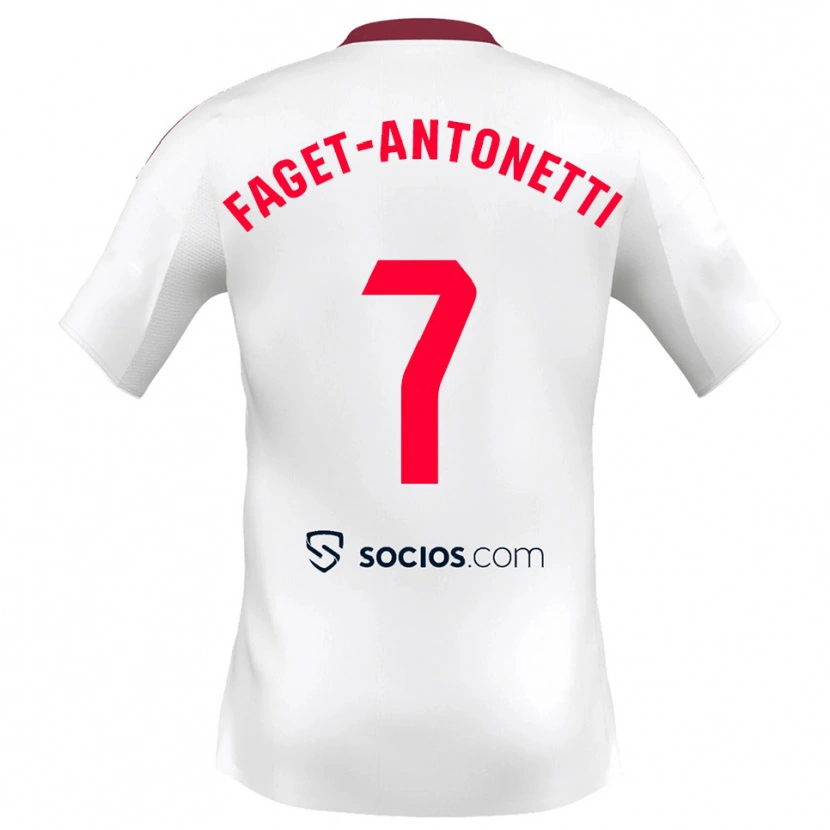 Danxen Kinder Roméo Faget-Antonetti #7 Weiß Rot Heimtrikot Trikot 2025/26 T-Shirt Österreich