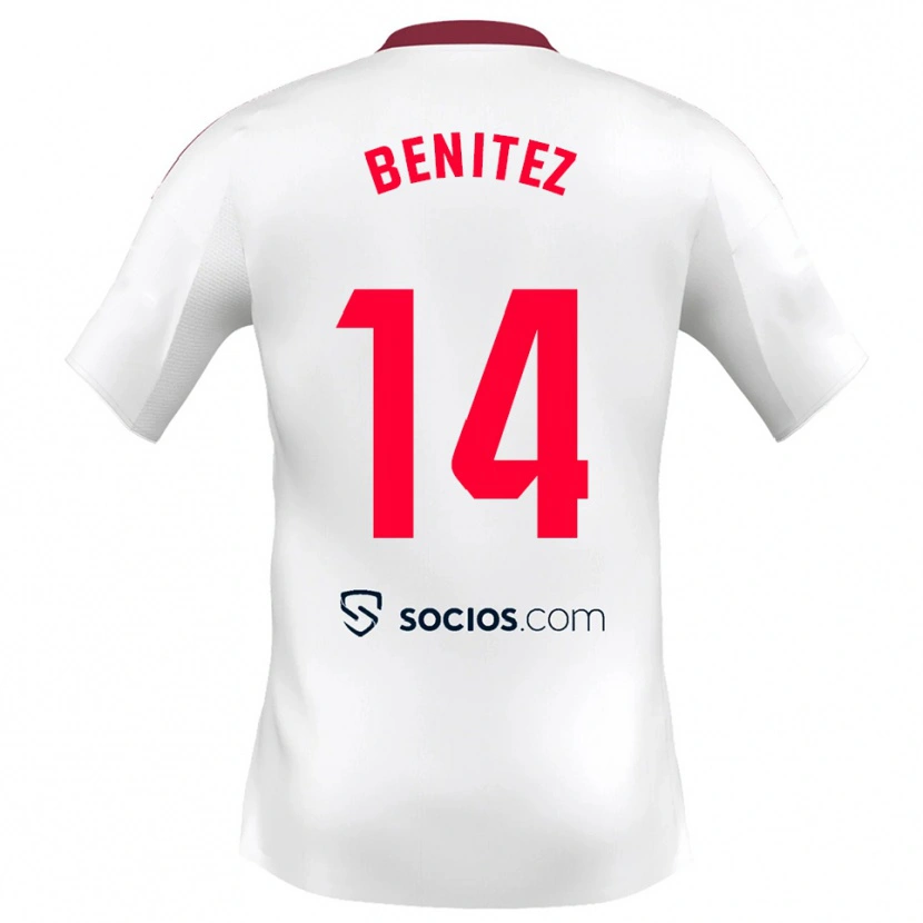 Danxen Kinder Emilio Benítez #14 Weiß Rot Heimtrikot Trikot 2025/26 T-Shirt Österreich