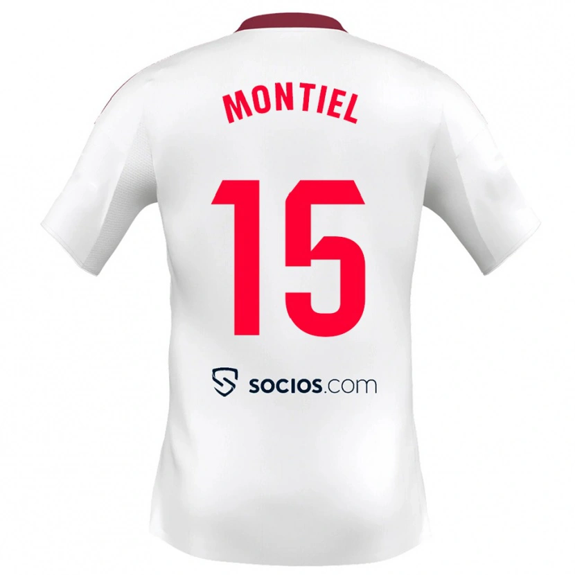 Danxen Kinder Gonzalo Montiel #15 Weiß Rot Heimtrikot Trikot 2025/26 T-Shirt Österreich
