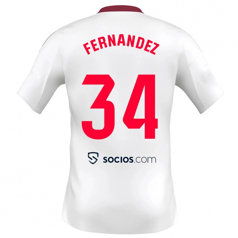 Danxen Kinder Marc Fernández #34 Weiß Rot Heimtrikot Trikot 2025/26 T-Shirt Österreich