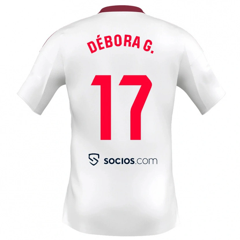 Danxen Kinder Débora García Mateo #17 Weiß Rot Heimtrikot Trikot 2025/26 T-Shirt Österreich