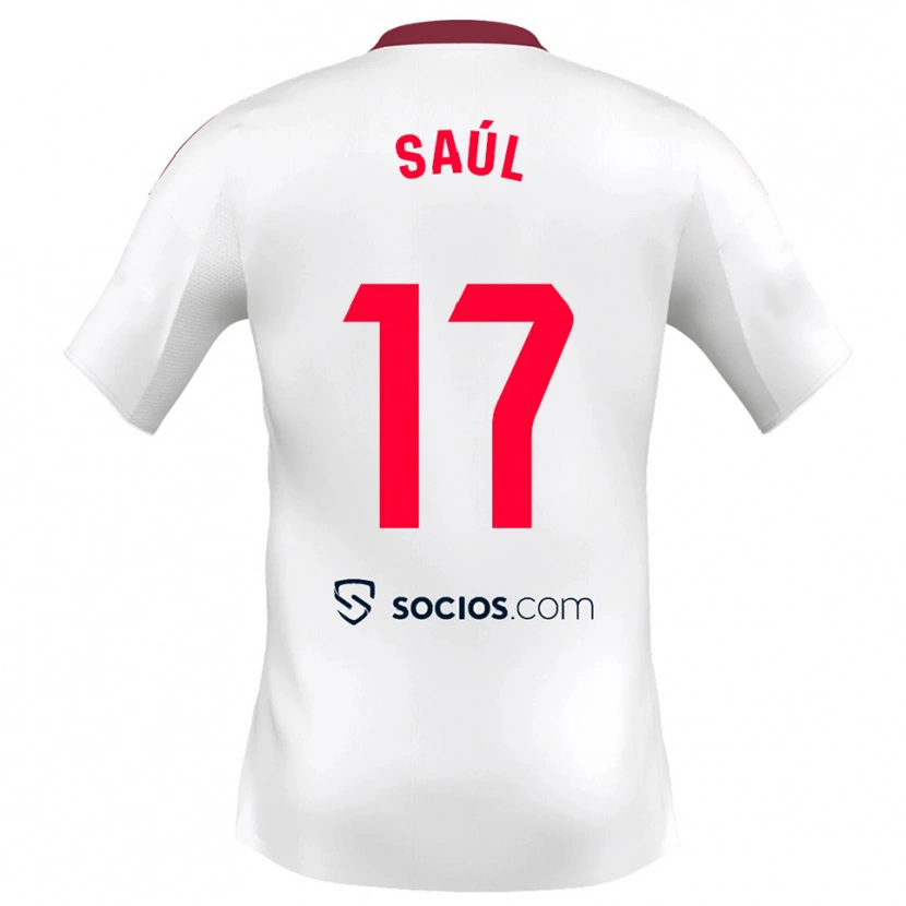 Danxen Kinder Saul Niguez #17 Weiß Rot Heimtrikot Trikot 2025/26 T-Shirt Österreich