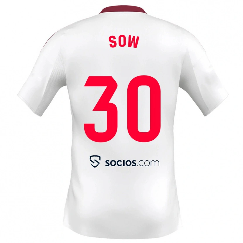 Danxen Kinder Ibrahima Sow #30 Weiß Rot Heimtrikot Trikot 2025/26 T-Shirt Österreich