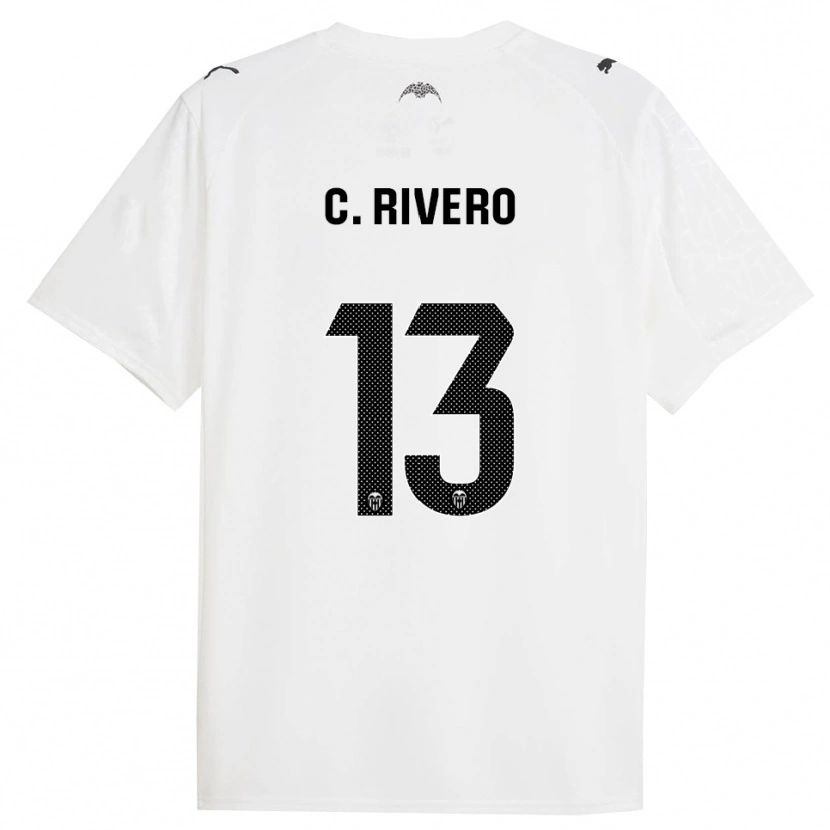 Danxen Kinder Cristian Rivero #13 Weiß Schwarz Heimtrikot Trikot 2025/26 T-Shirt Österreich