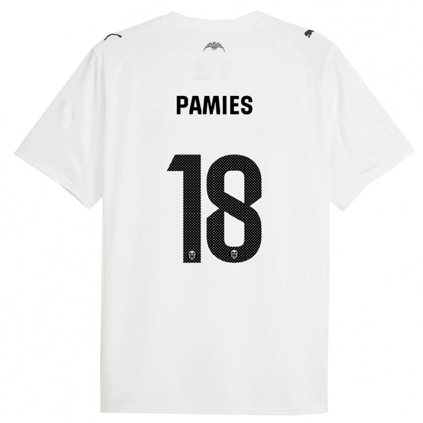 Danxen Kinder Javi Pamies #18 Weiß Schwarz Heimtrikot Trikot 2025/26 T-Shirt Österreich