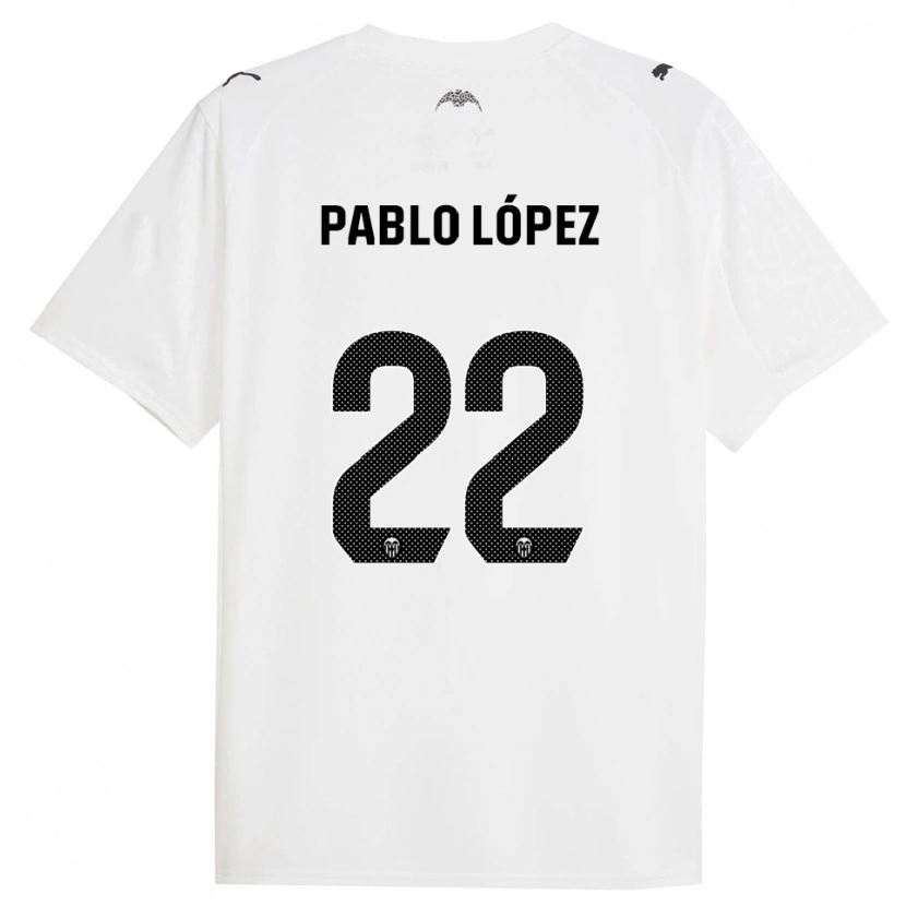 Danxen Kinder Pablo López #22 Weiß Schwarz Heimtrikot Trikot 2025/26 T-Shirt Österreich