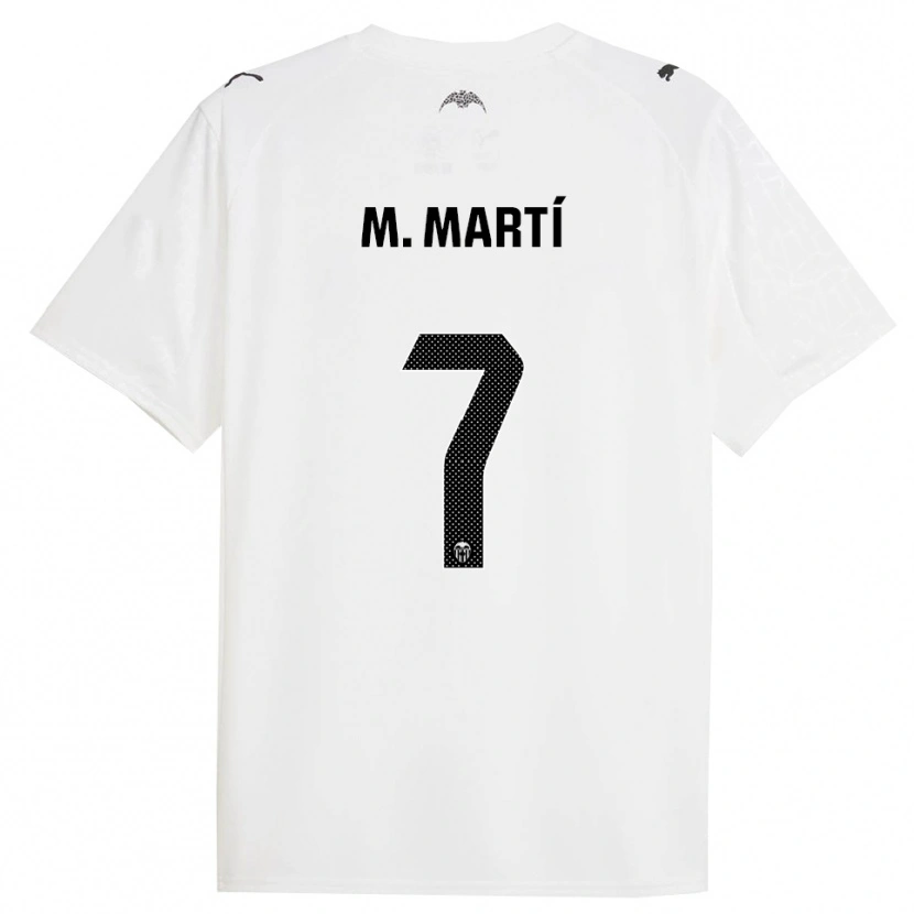 Danxen Kinder Marina Martí Serna #7 Weiß Schwarz Heimtrikot Trikot 2025/26 T-Shirt Österreich