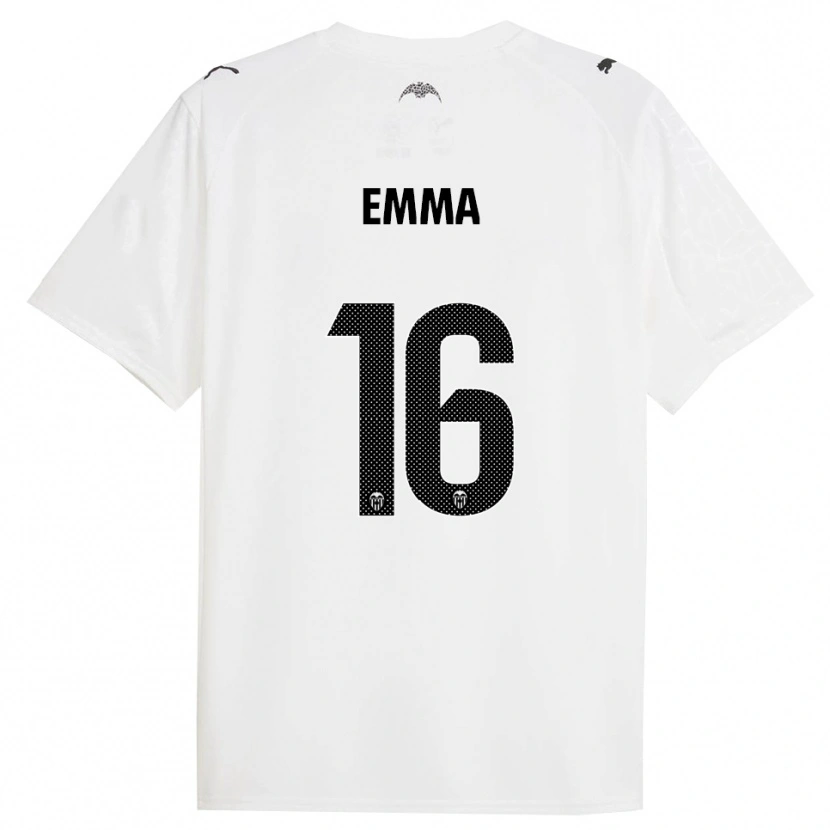 Danxen Kinder Emma Martín Queralt #16 Weiß Schwarz Heimtrikot Trikot 2025/26 T-Shirt Österreich