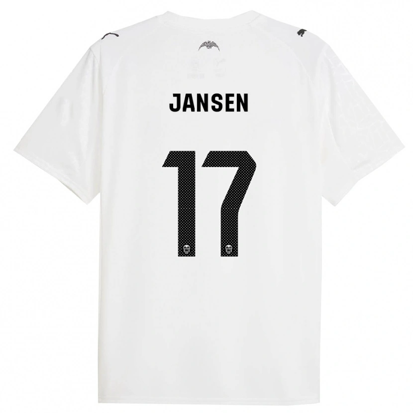 Danxen Kinder Ellen Jansen #17 Weiß Schwarz Heimtrikot Trikot 2025/26 T-Shirt Österreich