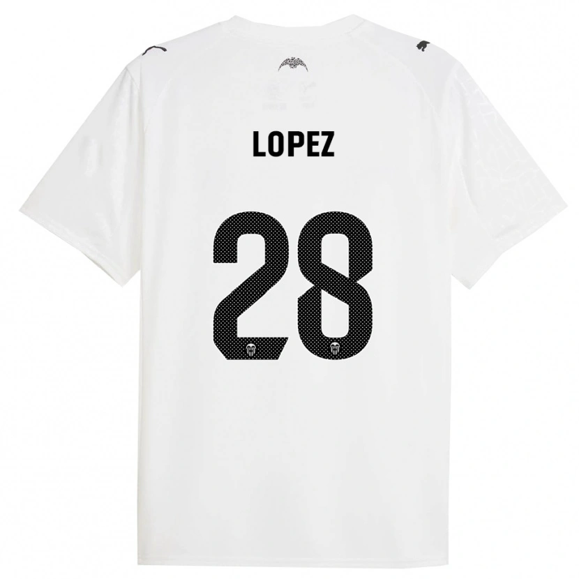 Danxen Kinder Saray Lopez #28 Weiß Schwarz Heimtrikot Trikot 2025/26 T-Shirt Österreich