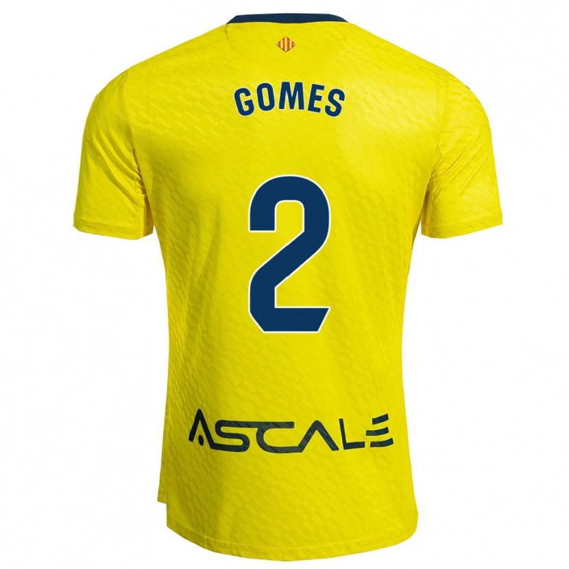 Danxen Kinder Vique Gomes #2 Gelb Marine Heimtrikot Trikot 2025/26 T-Shirt Österreich
