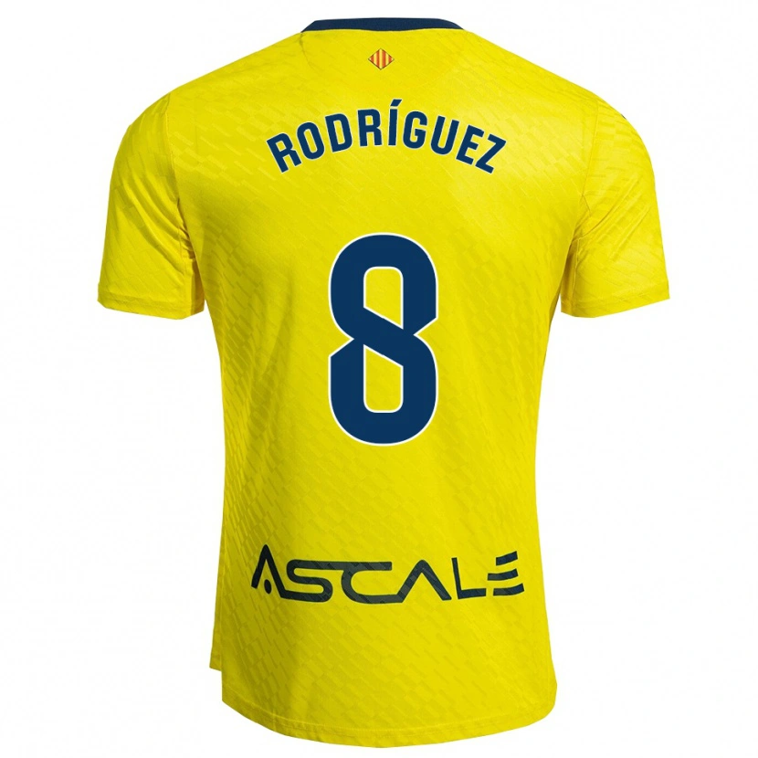 Danxen Kinder Unai Rodríguez #8 Gelb Marine Heimtrikot Trikot 2025/26 T-Shirt Österreich